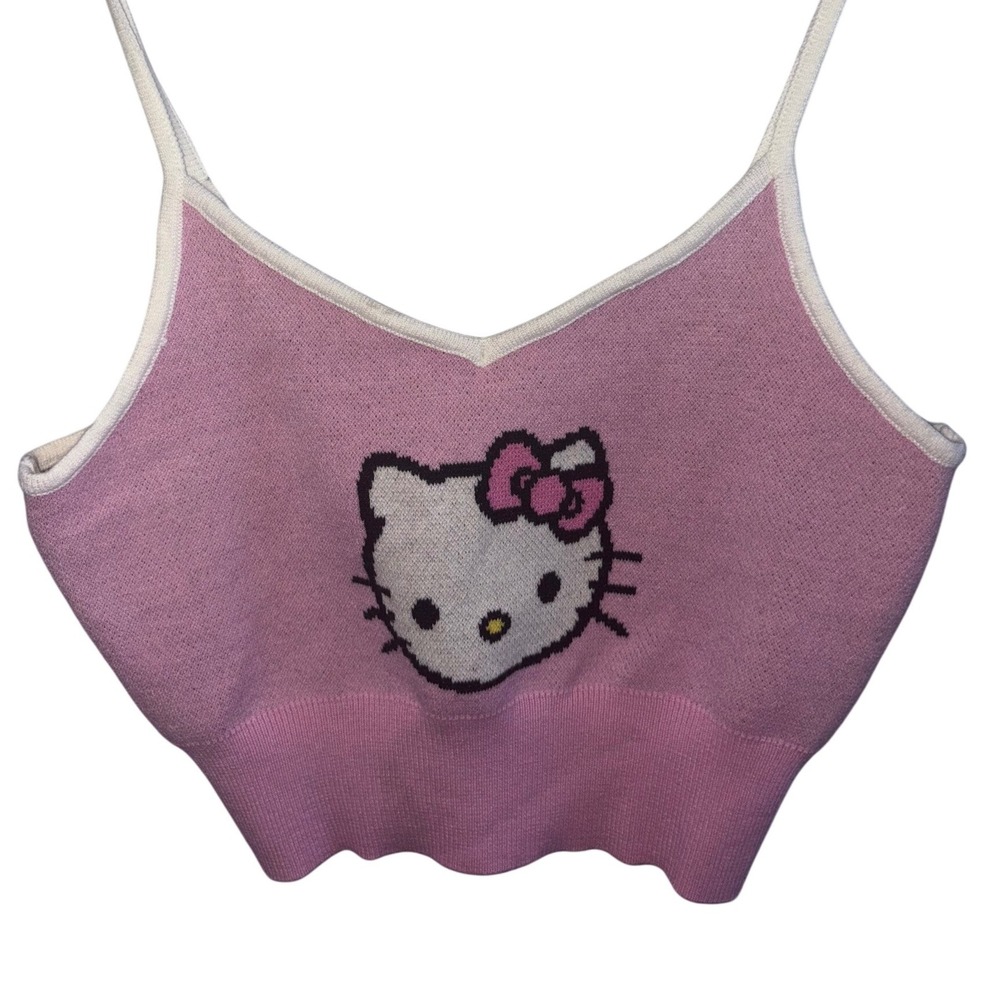 Forever 21 Hello Kitty Pink Knit Cami Top – Size Medium –‎ New With Tags